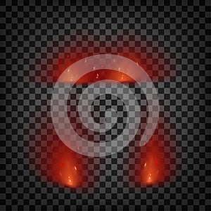 Realistic fire flames set